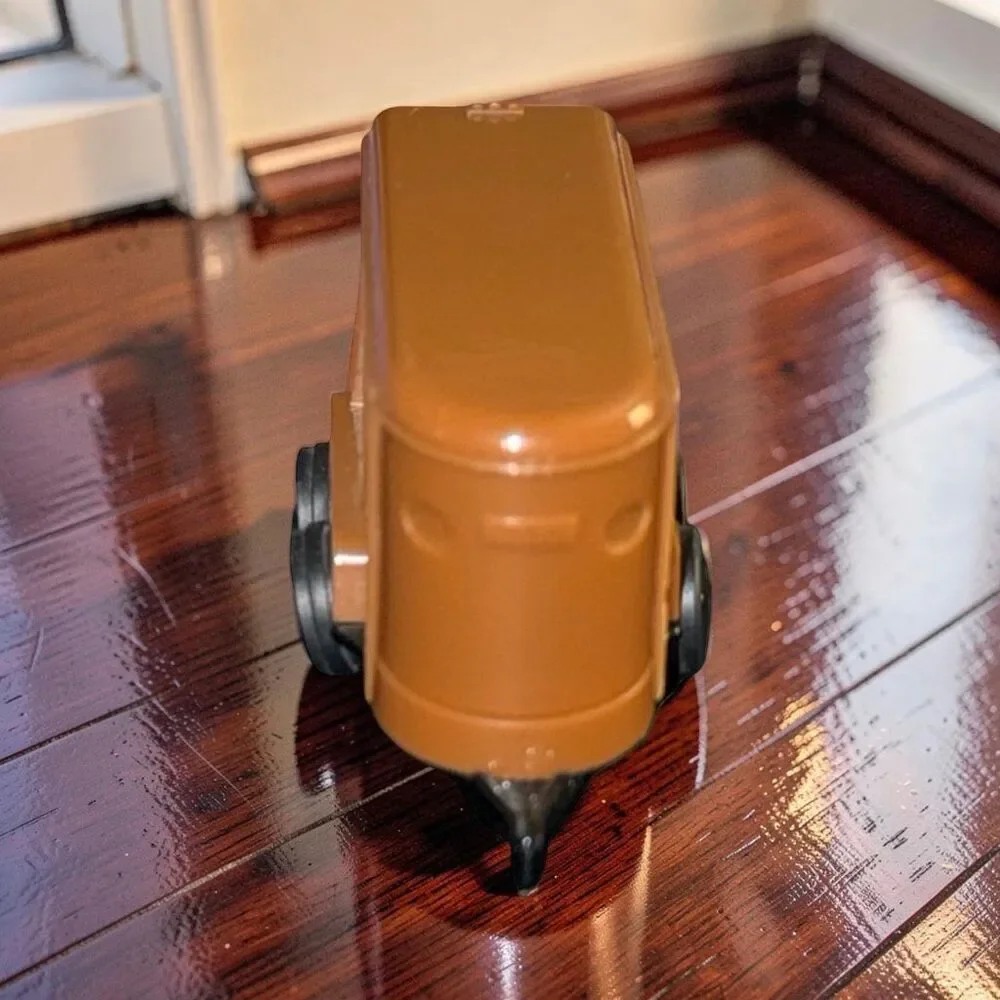 Vintage Mini Ertl Farm Horse Trailer Open Back Black Die Cast Brown Plastic Trai